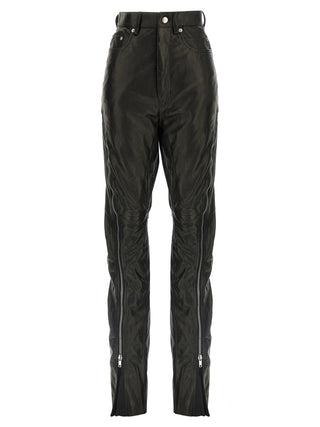 Rick Owens Black Leather Pants