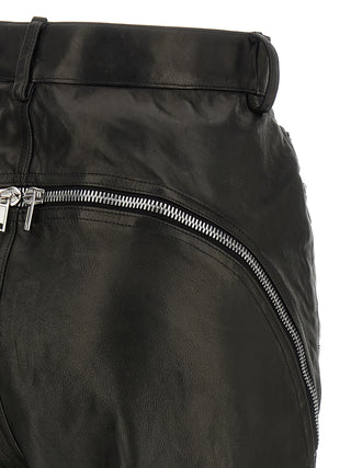 Rick Owens Black Leather Pants