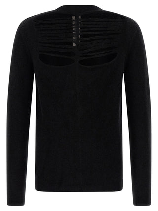 Rick Owens Black Wool Cardigan