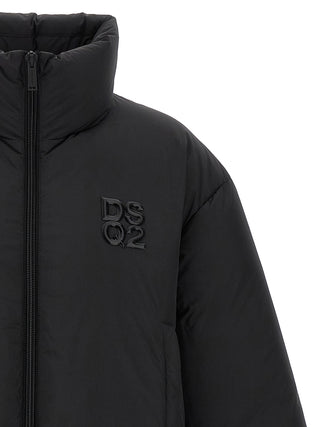Dsquared² Black Polyester Full-Length Jacket