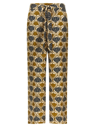 Max Mara Bicolor Silk Casual Pants