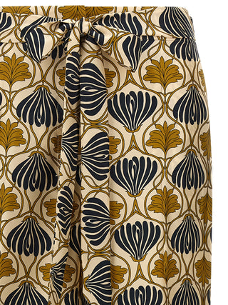 Max Mara Bicolor Silk Casual Pants