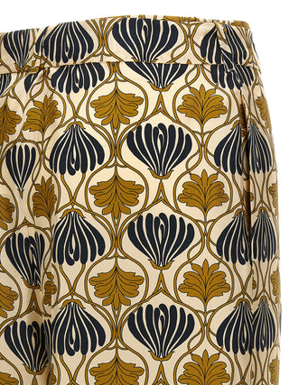 Max Mara Bicolor Silk Casual Pants