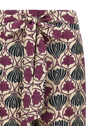 Max Mara Purple Silk Casual Pants