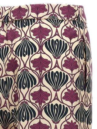 Max Mara Purple Silk Casual Pants