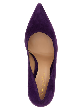 Gianvito Rossi Purple Suede Leather High Heel Pumps