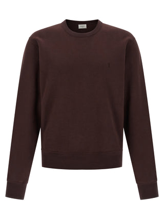 Saint Laurent Bordeaux Cotton Sweatshirt