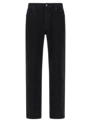 Saint Laurent Black Cotton Straight-Leg Jeans