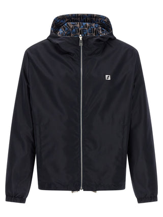 Fendi Blue Polyester Shell Jacket