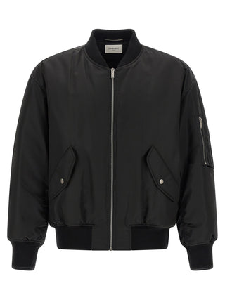 Saint Laurent Black Polyamide Bomber