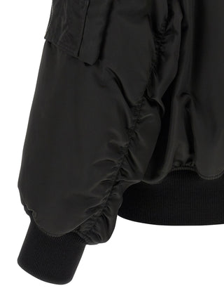 Saint Laurent Black Polyamide Bomber