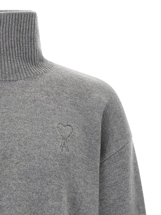 Ami Paris Gray Wool Cardigan
