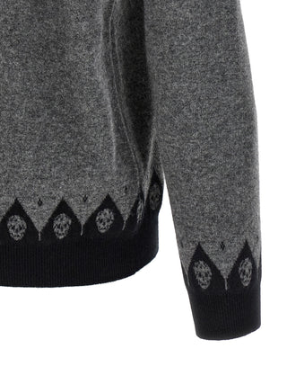 Alexander McQueen Gray Wool Cardigan