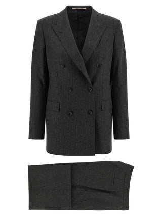 Tagliatore Gray Viscose Two-Piece Suit