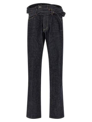 Dsquared² Blue Cotton Straight-Leg Jeans