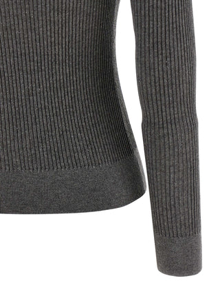 Max Mara Gray Silk Cardigan