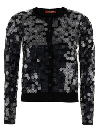 Max Mara Black Virgin Wool Cardigan