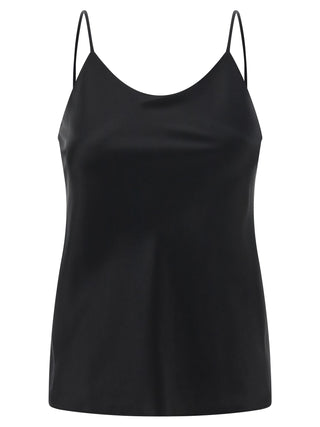 Max Mara Black Silk Tank Tops