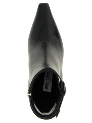 Jimmy Choo Black Leather Ankle Boots