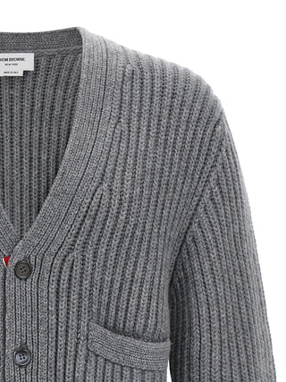 Thom Browne Gray Cashmere Cardigan