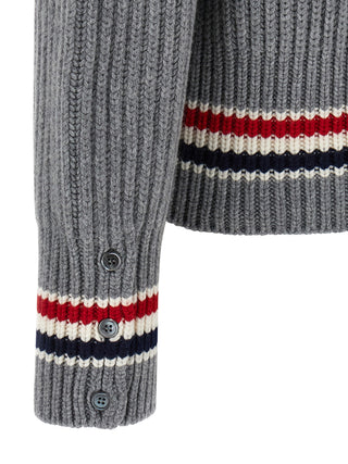 Thom Browne Gray Cashmere Cardigan