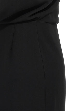 Max Mara Black Triacetate Long Dress