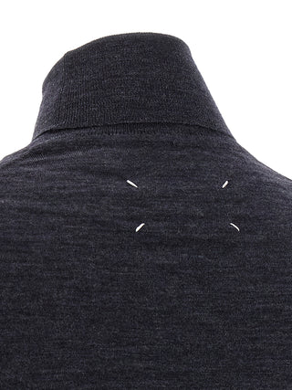 Maison Margiela Blue Wool Cardigan