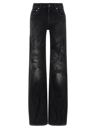 Balenciaga Black Cotton Flared Jeans