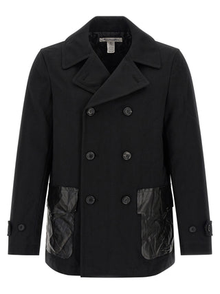 Comme Des Garçons Black Polyester Coat