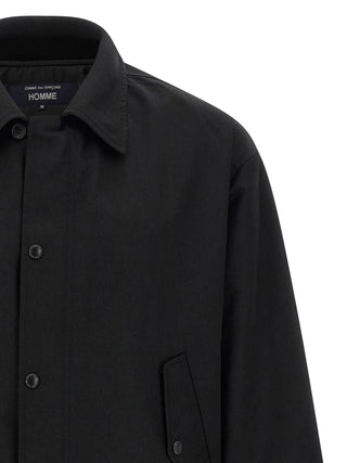Comme Des Garçons Black Polyester Full-Length Jacket