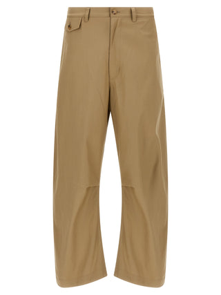 Comme Des Garçons Beige Cotton Casual Pants