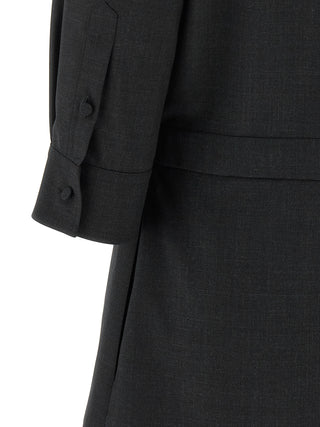 Gucci Gray Wool Short Dress