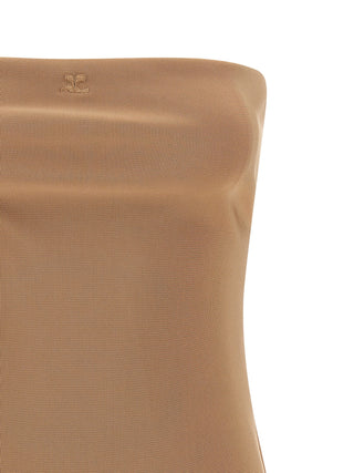 Courrèges Beige Viscose Bodysuit