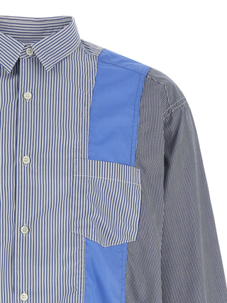 Comme Des Garçons Blue Cotton Blouse
