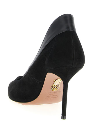 Aquazzura Black Goatskin High Heel Pumps