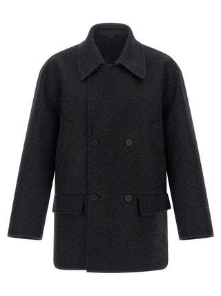 Fendi Gray Virgin Wool Coat
