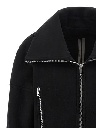 Rick Owens Black Virgin Wool Coat