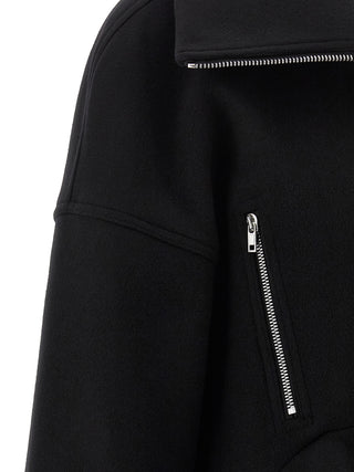 Rick Owens Black Virgin Wool Coat