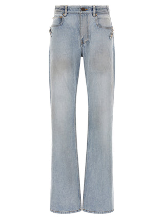 Balenciaga Blue Cotton Straight-Leg Jeans