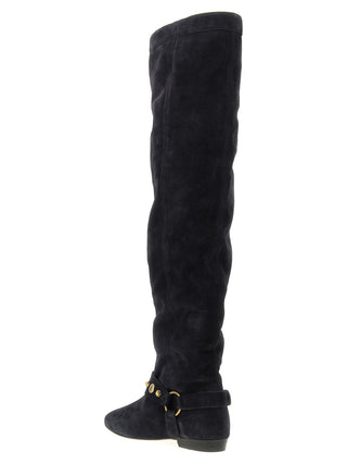 Isabel Marant Black Calfskin Over The Knee