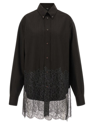 Fendi Brown Virgin Wool Blouse