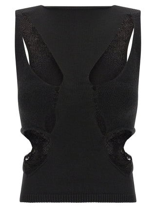 Rick Owens Black Wool Tank Tops