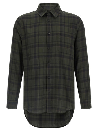 Saint Laurent Bicolor Cotton Blouse