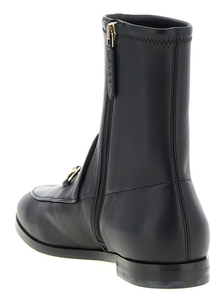 Gucci Black Lamb Leather Ankle Boots
