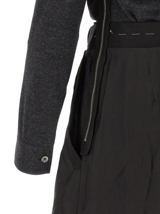 Maison Margiela Gray Virgin Wool Midi Dress