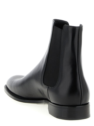 Saint Laurent Black Calfskin Chelsea Boots