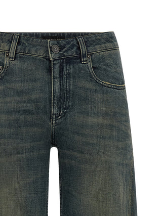 Balenciaga Blue Cotton Flared Jeans