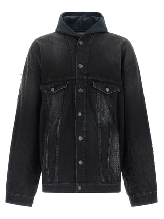 Balenciaga Black Cotton Denim Jacket