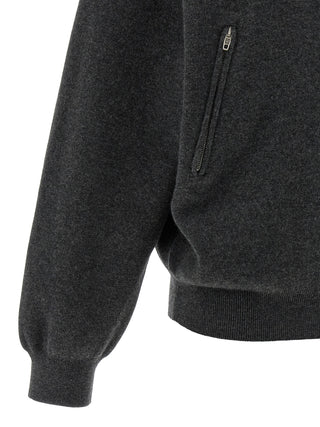 Balenciaga Gray Wool Cardigan