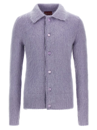 Gucci Purple Wool Cardigan